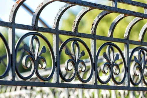 Wrought iron gate rust